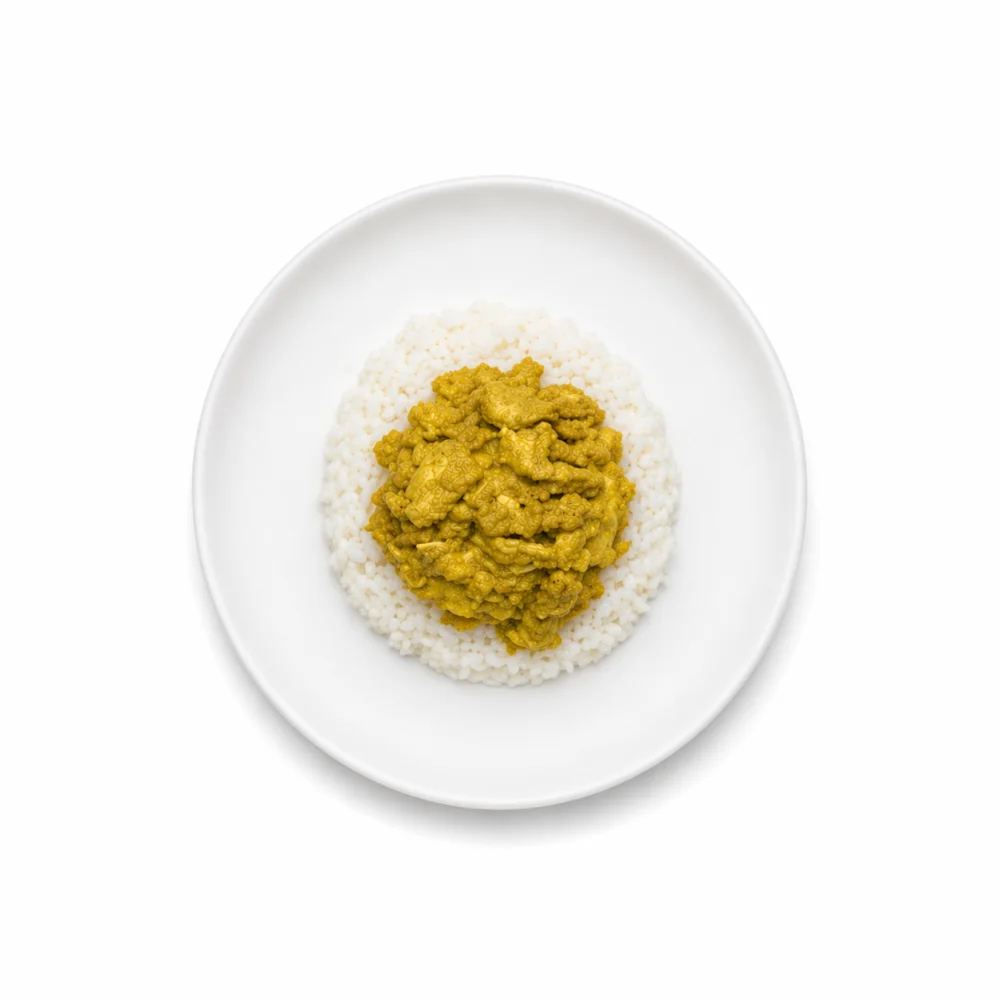 Готовый обед "Курица карри + рис"